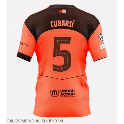 Maglie da calcio Barcelona Pau Cubarsi #5 Terza Maglia 2025-26 Manica Corta Maglie da calcio Barcelona Pau Cubarsi #5 Terza Maglia 2025-26 Manica Corta